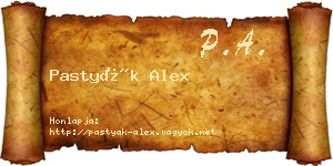 Pastyák Alex névjegykártya